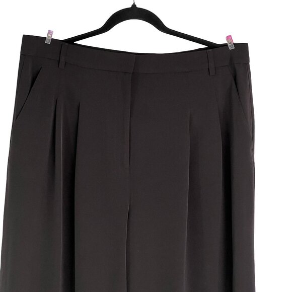 Wide Leg Pants. Black Trouser, High Waist,Pleated. Elastic waistband. Size 14. - Picture 14 of 14